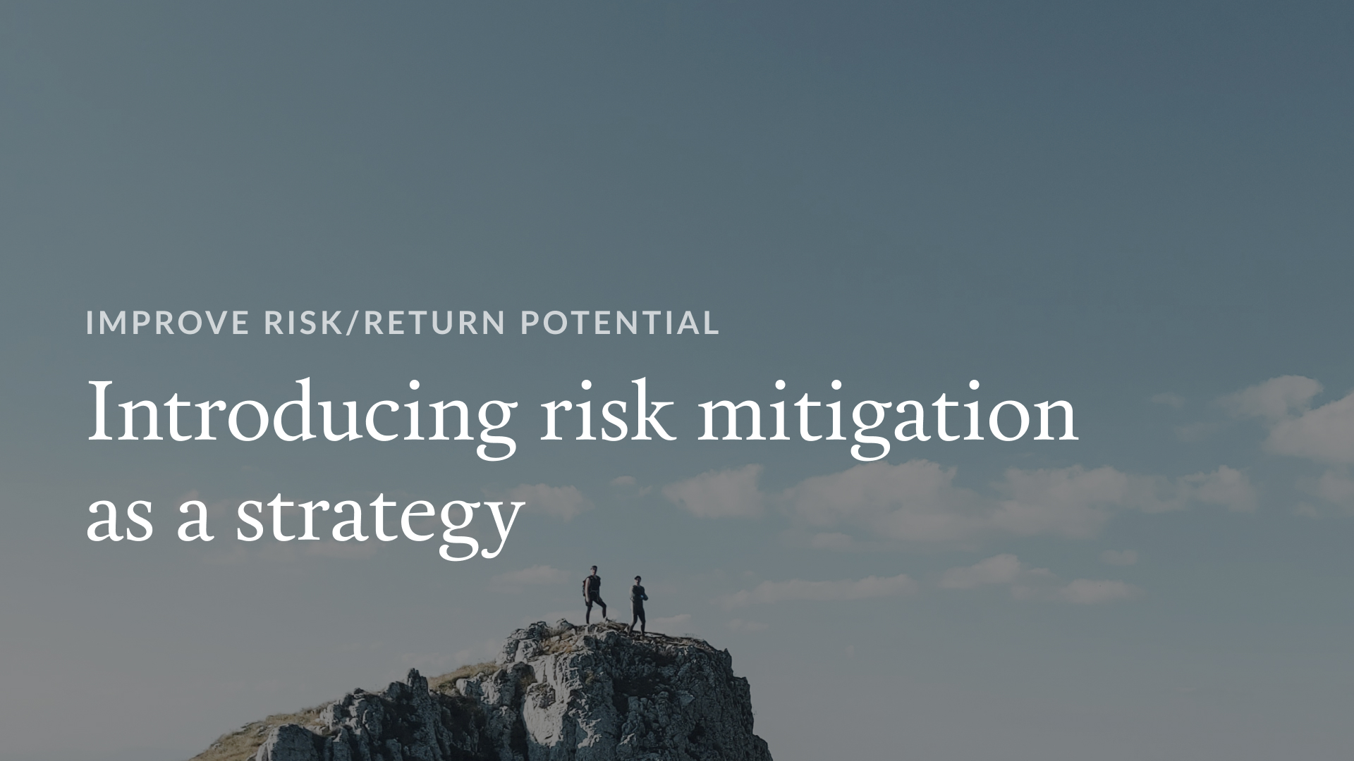 Two humans on mountain